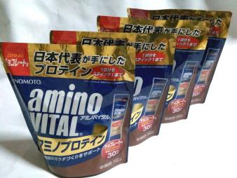 アミノバイタル　アミノプロテイン　チョコレート味■３０本入×４袋セット（１２０回分）