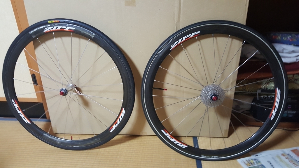 【訳有】ZIPPチューブラーホイール前後セット