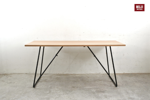 077 展示品 無印良品 MUJI オーク材 フォールディングテーブル160