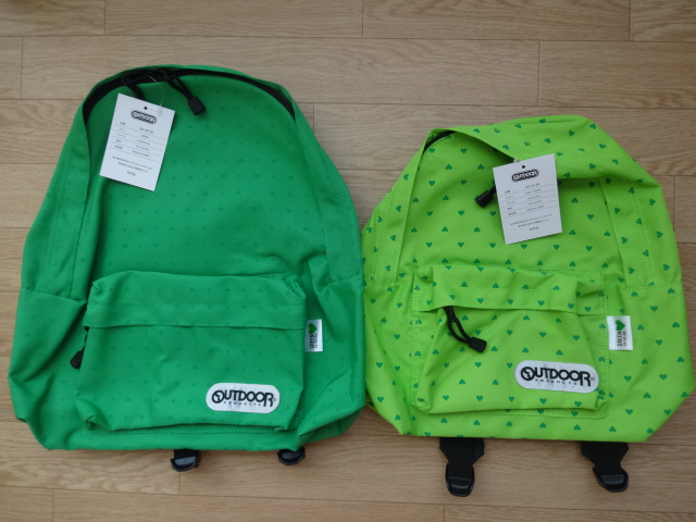 【非売品】GREEN DA-KA-RA •OUTDOOR コラボ　親子リュック キッズファッション小物 【非売品】GREEN DA-KA-RA •OUTDOOR コラボ