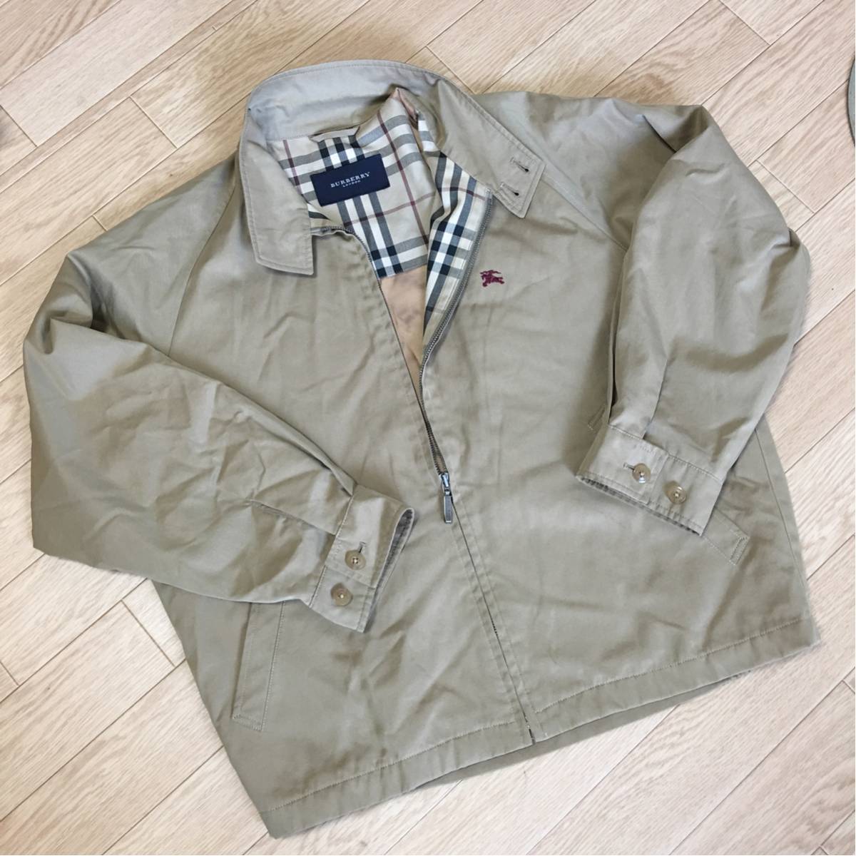 BURBERRYバーバリーロンドン☆ジップアップジャケット☆メンズS ノバ 