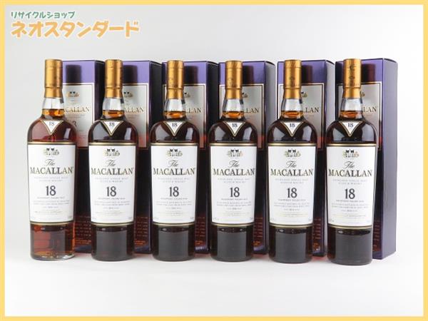 マッカラン 18年 2016 ウイスキー 700ml 6本セット 箱付き 未開栓 酒