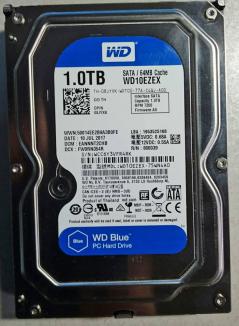 【使用少 138H】WestanDigital ブルー 3.5インチ WD10EZEX-75WN4A0 (1TB/SATA600/7200rpm)