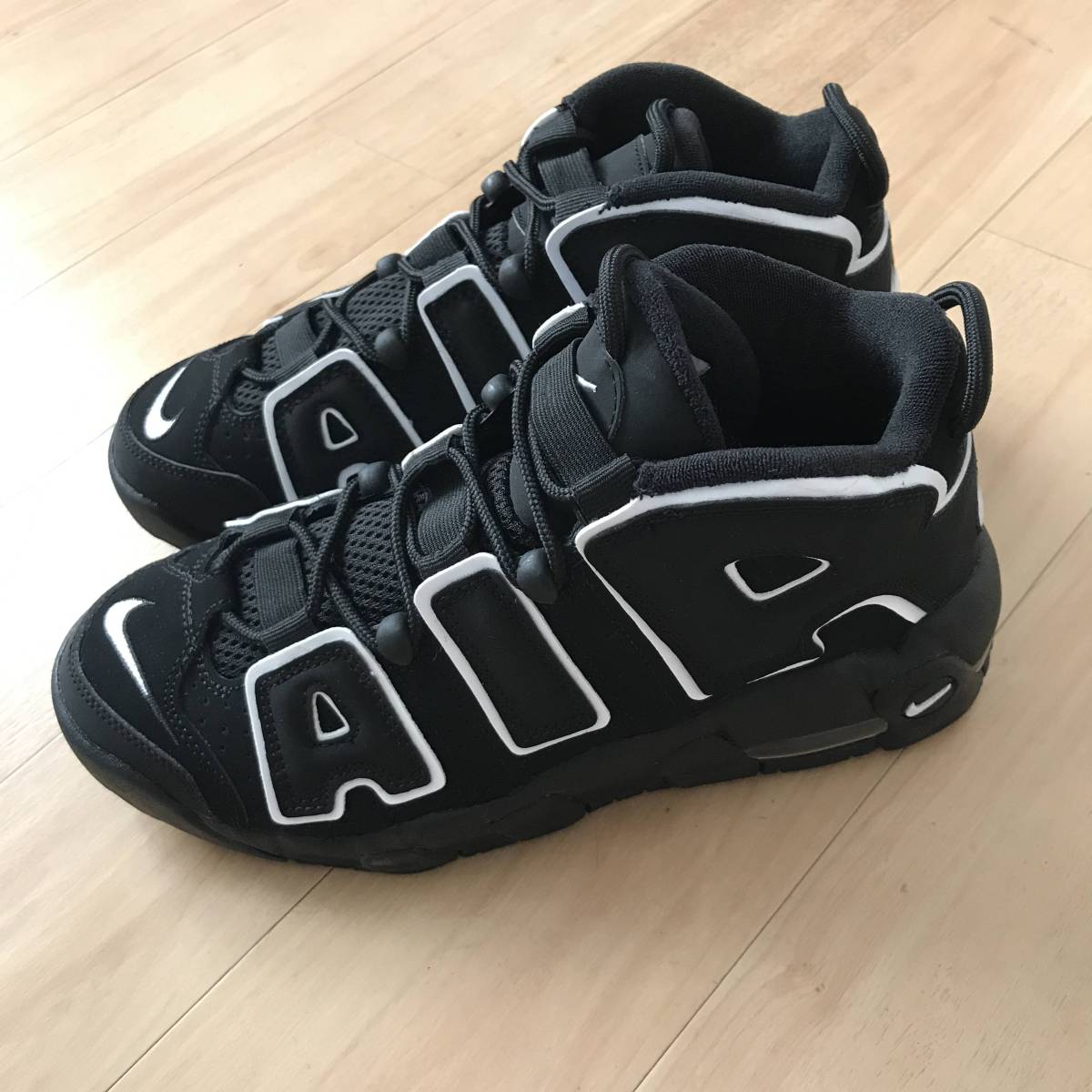 24cm/US6Y*Nike Air More Uptempo GS Black モアアップテンポ モアテン 100%正規品 本物 ブラック 黒