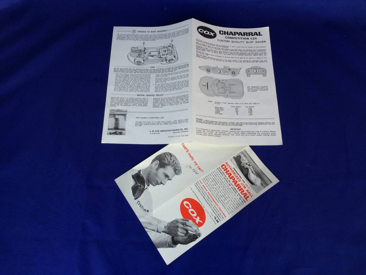 1960年代の スロット・レーシング・カー COX 1/24 CHAPARRAL コックス