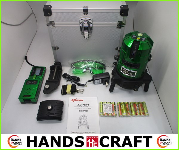 未使用　アックスブレーン　G-Liner　自動探知グリーンレーザー墨出し器　AG-765T 受光器あり