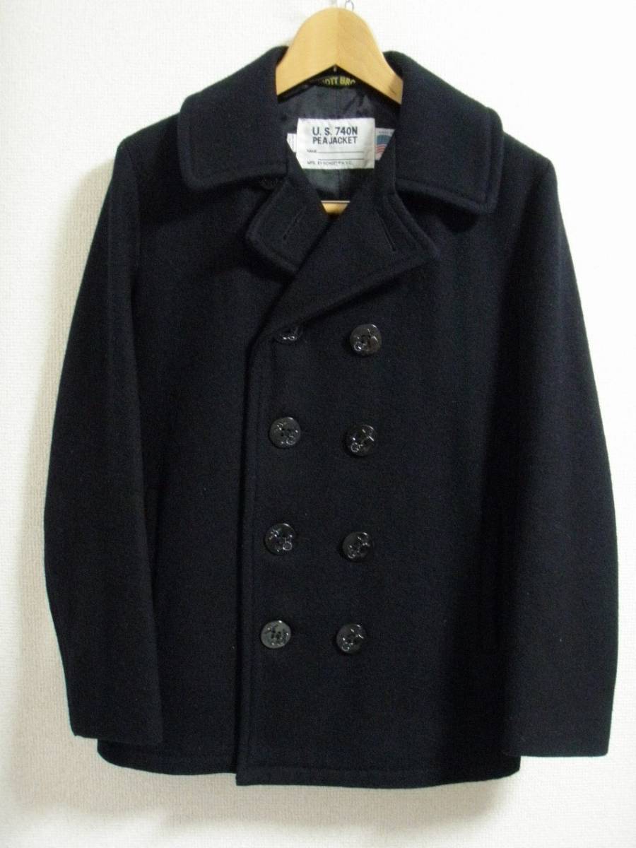 ショット] 753US PEA COAT 24oz/ピーコート/7118-87ネイビー-38[M