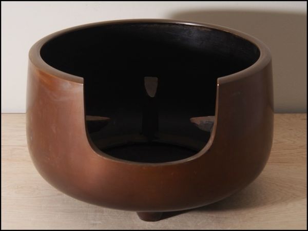 3906 【値下！】 唐銅 道安風炉 風炉 五徳 茶器 茶道具