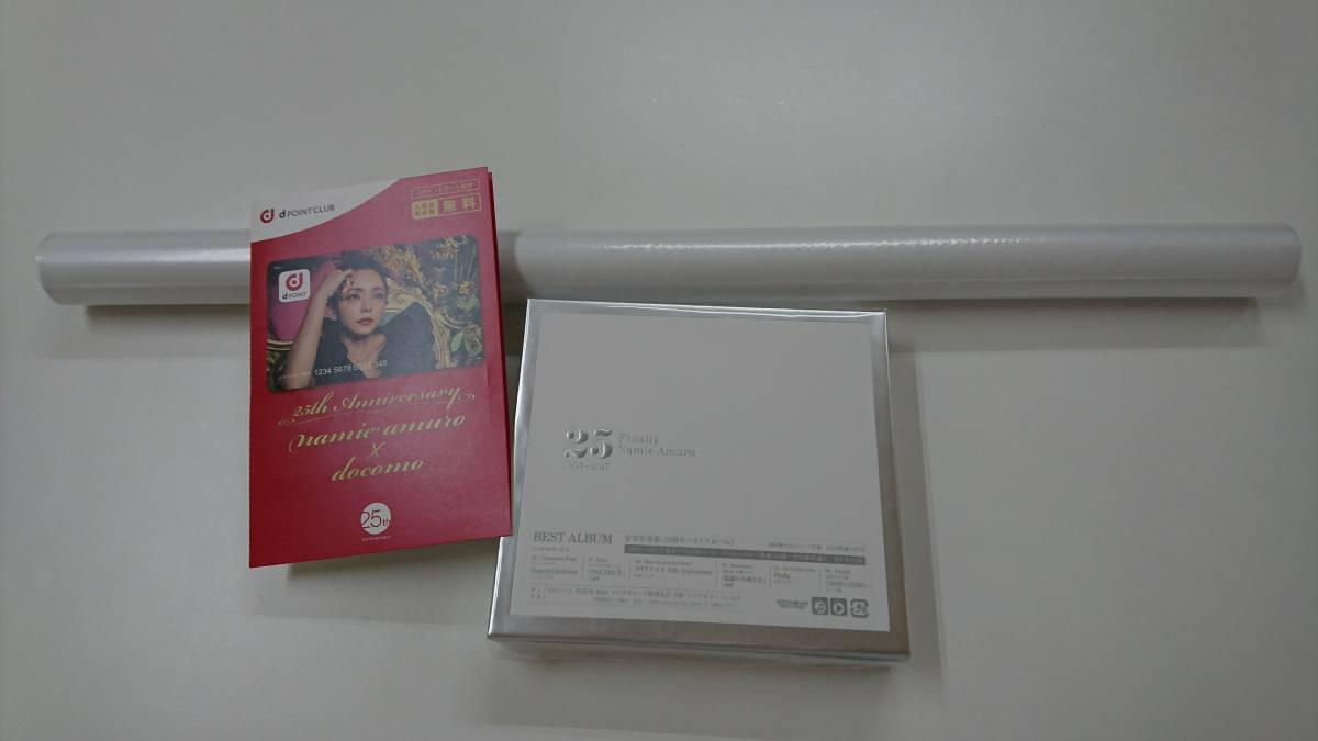 安室奈美恵 Finally 初回盤スリーブ仕様CD3枚 DVD　タワーレコード初回特典付 ポスター dポイントカード　１回再生