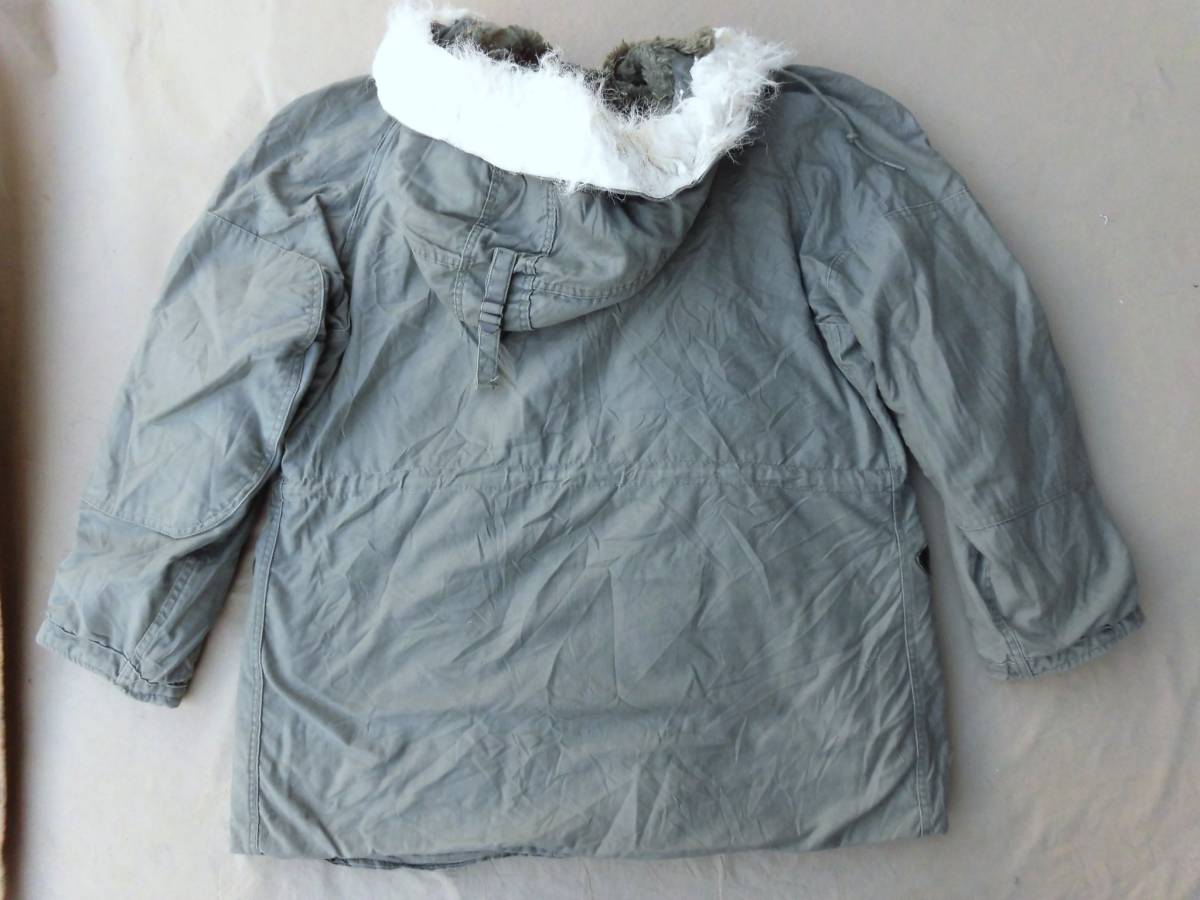 実物 上品80年代米軍N-3BフライトジャケットパーカーM2 米軍 N-3B