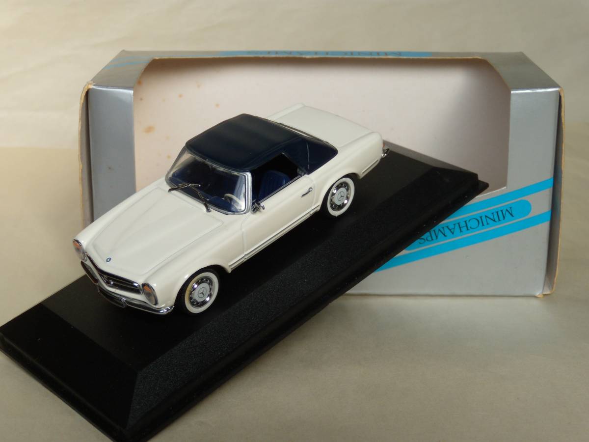 Mercedes-Benz 280 SL Cabriolet 1968 Dark Blue 1:43 Minichamps minichamp　mercedes-benz 280SL　white