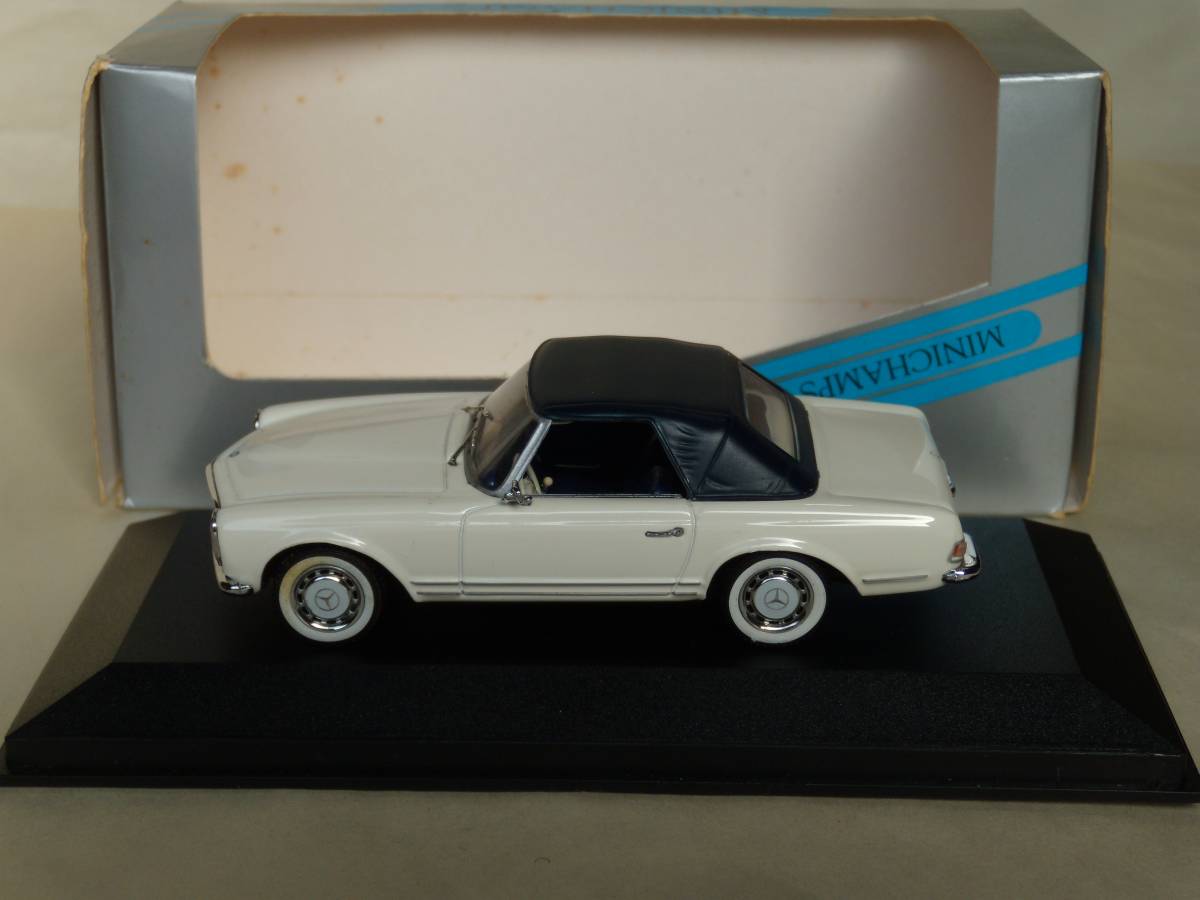 Mercedes-Benz 280 SL Cabriolet 1968 Dark Blue 1:43 Minichamps minichamp　mercedes-benz 280SL　white