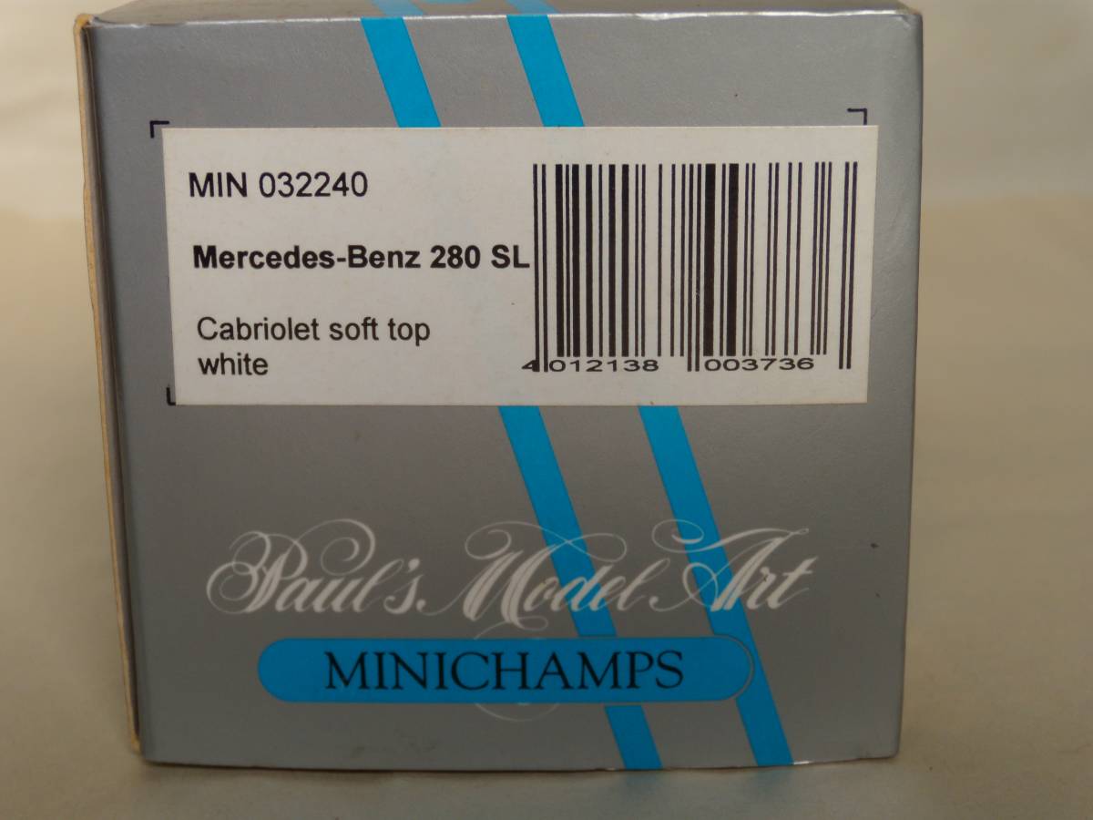 Mercedes-Benz 280 SL Cabriolet 1968 Dark Blue 1:43 Minichamps minichamp　mercedes-benz 280SL　white