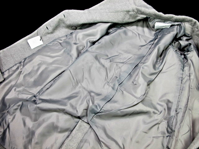 未使用品 nano universe ナノユニバース フレンチリネンギャザーボリュームブラウス シャツ ノースリーブ ノーカラー 薄手 38 アイボリ