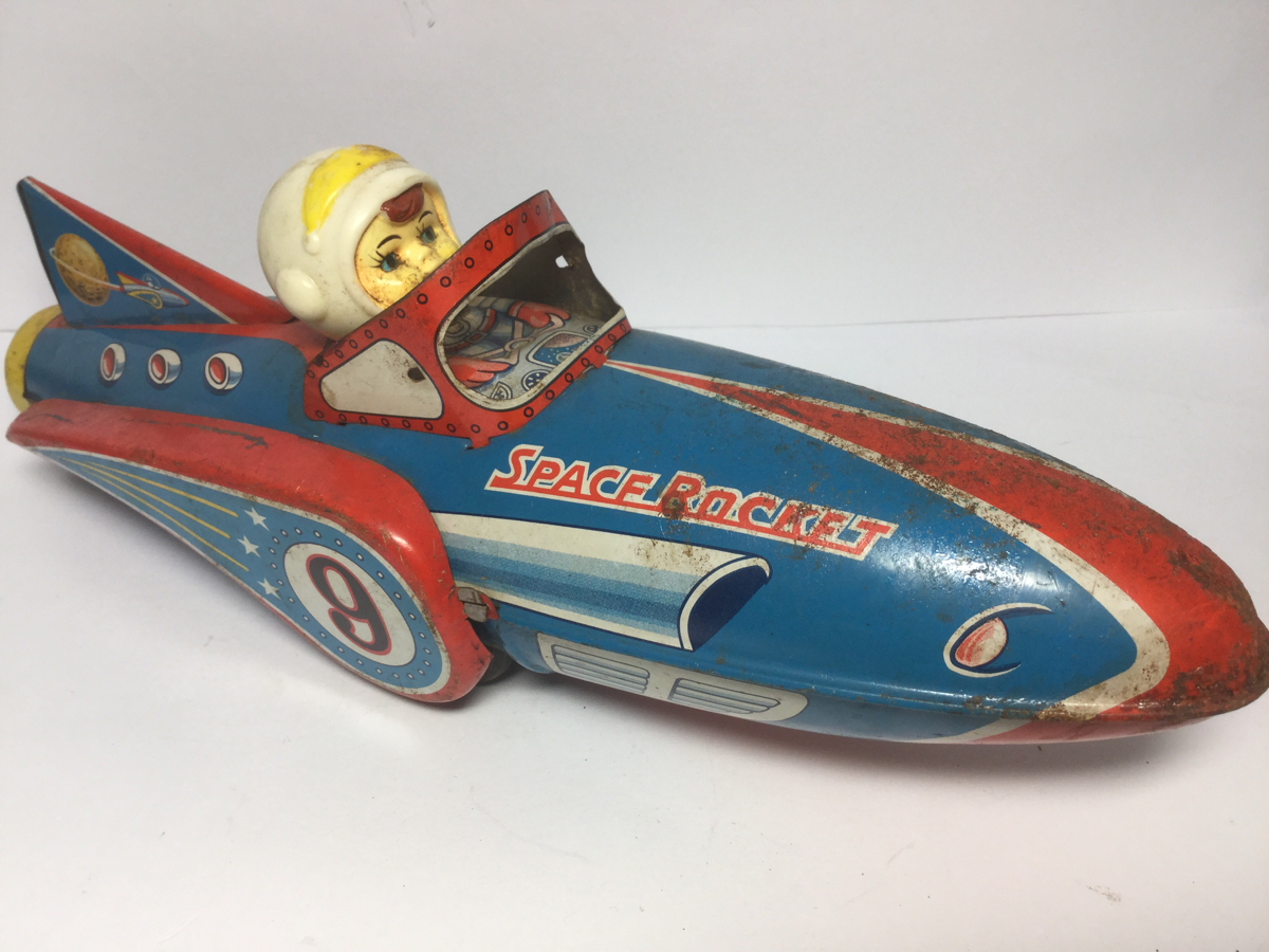 増田屋 60年代 ブリキ玩具 SPACE ROCKET スペースロケット マスダヤ 現状 当時物 日本製 全長約33cmになります。
