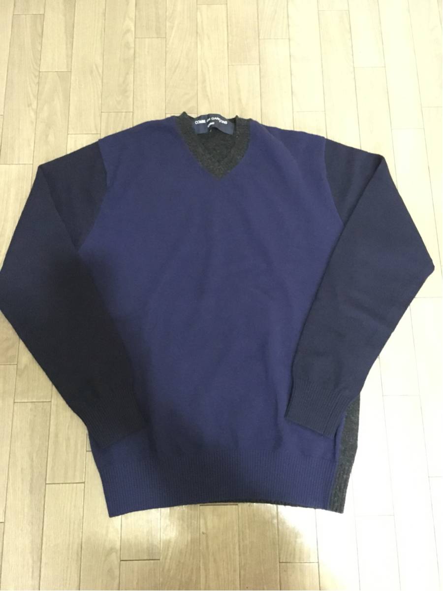 超激得，100%新品 コムデギャルソンオム パーツ配色ニット M(セーター)｜売買されたオークション情報、yahooの商品情報をアーカイブ公開 - オークファン 男性用