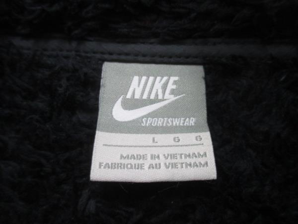 ナイキ　メンズブルゾン紺Lボア地ナイロンジャケットY1111