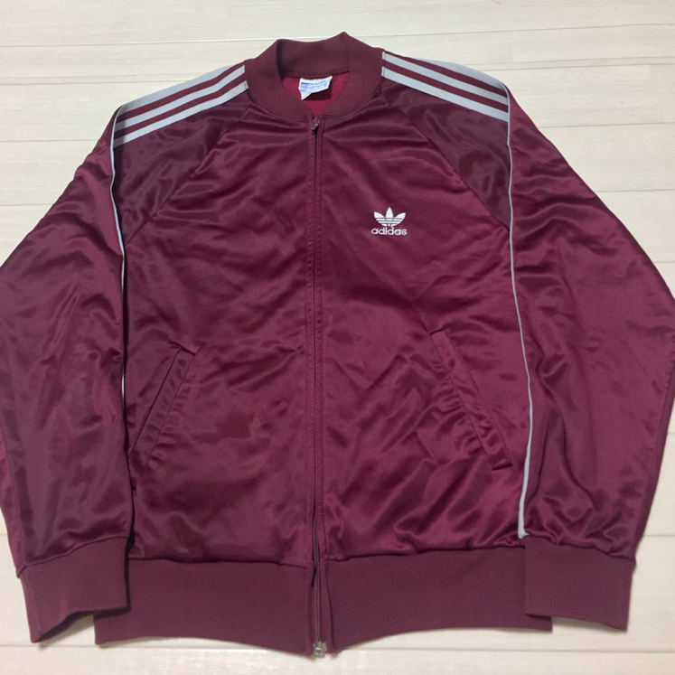 1円スタート！美品！atp ジャージ エンジ×グレー ヨンス着用 adidas アディダス トラック ビンテージ vintage 古着 サチモス 70S 80S