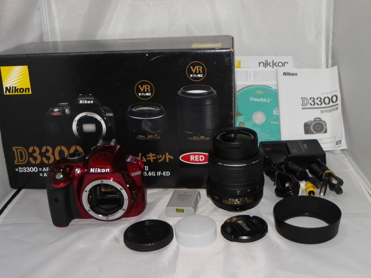 NICON ☆美品☆NikonニコンD3300 AF-SDX18-55mmVR レンズ1本付き☆