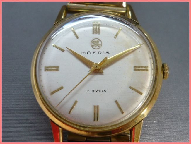 MOERIS 17JEWELS 手巻き時計 動作品】MOERIS モーリス 手巻き腕時計 17JEWELS ＜オークションご参加