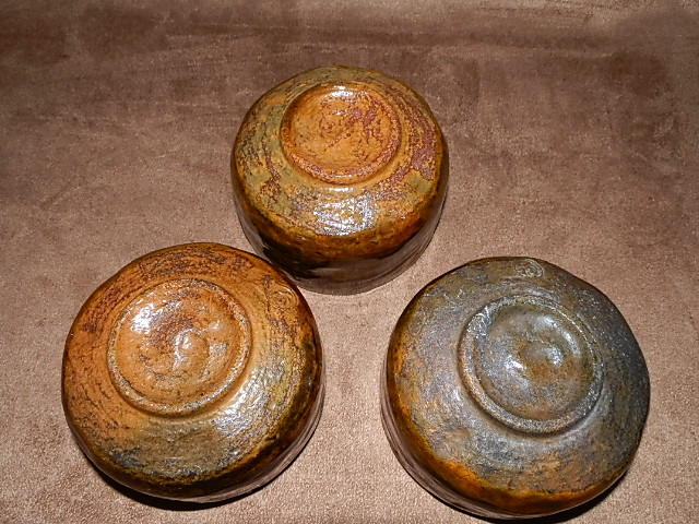 大樋焼 大樋一平 共箱 茶道具 - 茶碗 造 飴釉茶碗 保証品 略歴 共布