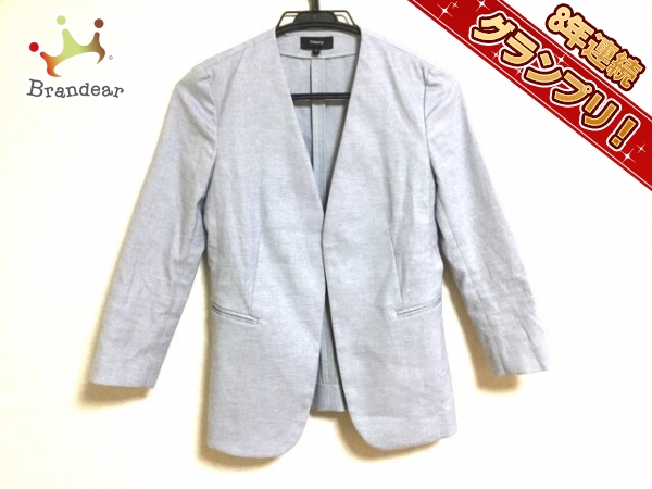 セオリー theory ジャケット サイズ0 XS ライトブルー レディース 美品 