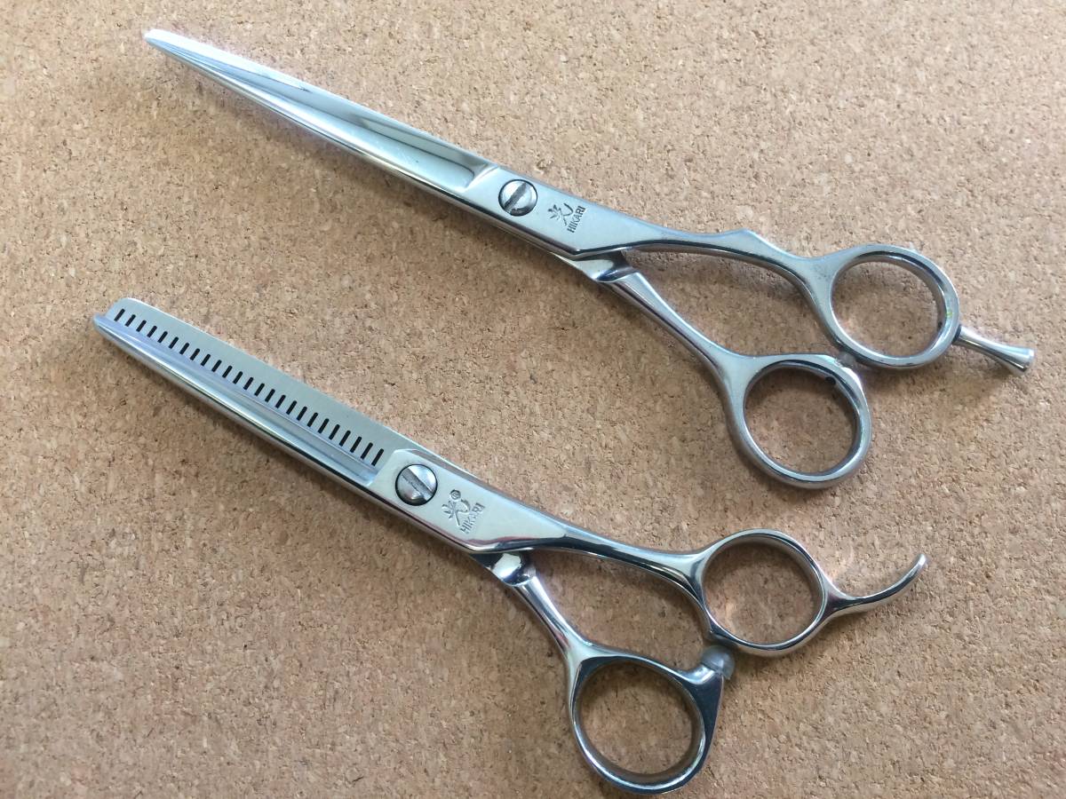 中古 ヒカリ E-6 & C&T 726 まとめて 2丁＊＊＊ シザー セニング 鋏 ハサミ 理美容