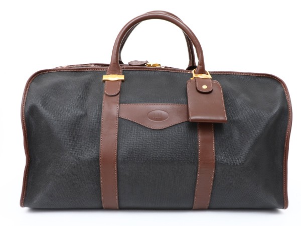 dunhill ダンヒル ボストンバッグ PVC レザー チェック 未使用保管品 dunhill ダンヒル ボストンバッグ PVC レザー チェック 未使用保管品