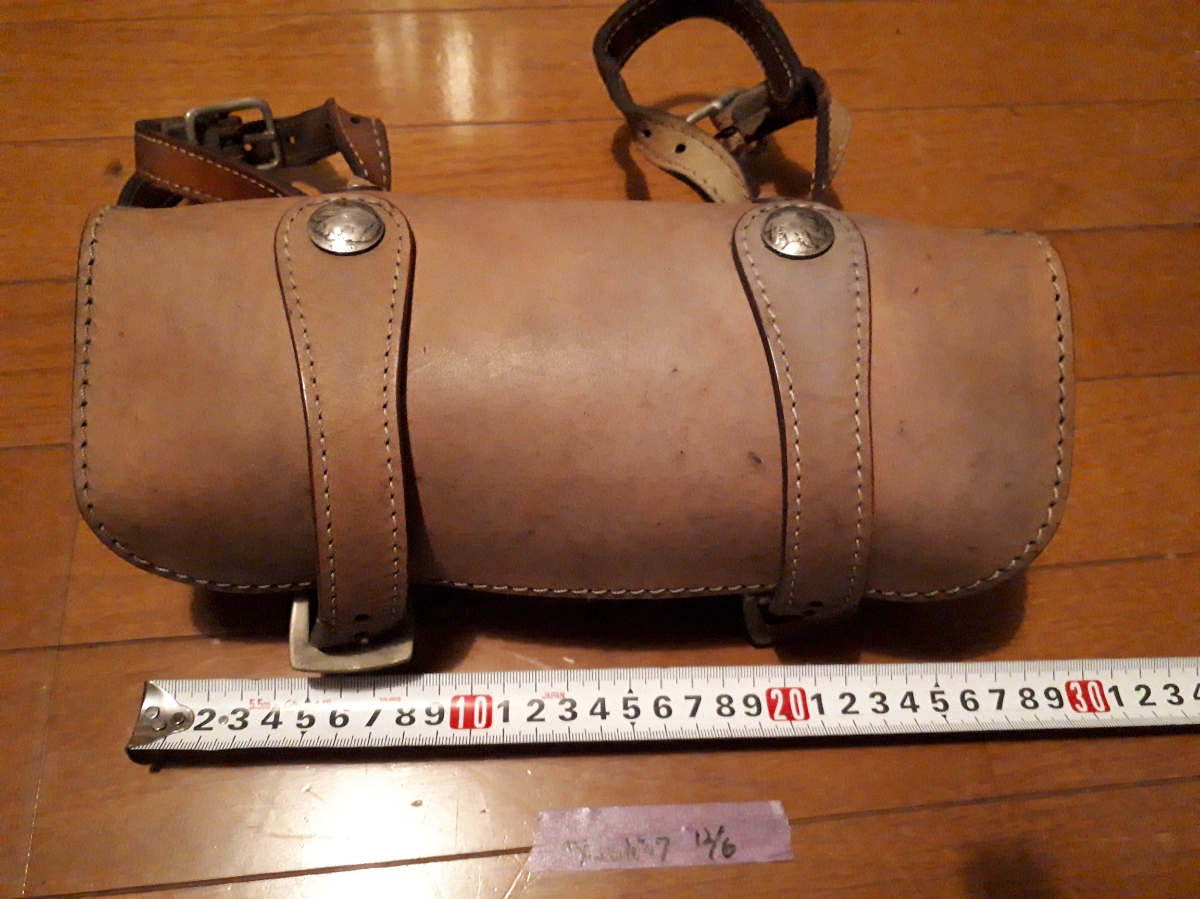 ハーレーにて使用！茶ツールバック！