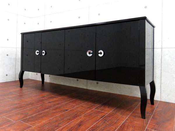 ■展示品■miniforms■ミニフォームズ■イタリア■ミラノサローネ■ネオクラシック■ピアノブラック■猫脚■サイドボード■50万■sss3524f