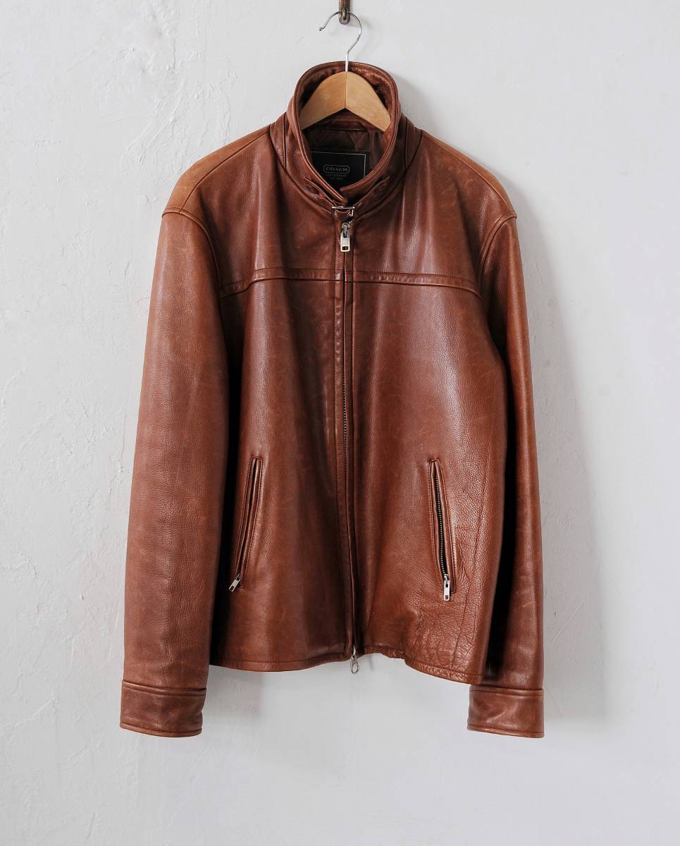 COACH コーチ レザージャケット 牛革 leather jacket ライダース 