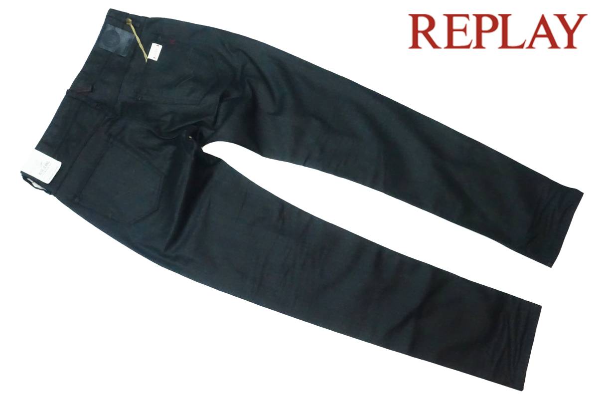 新品3.3万】 REPLAY リプレイ 大人の色気溢れる ブラックコーティング 