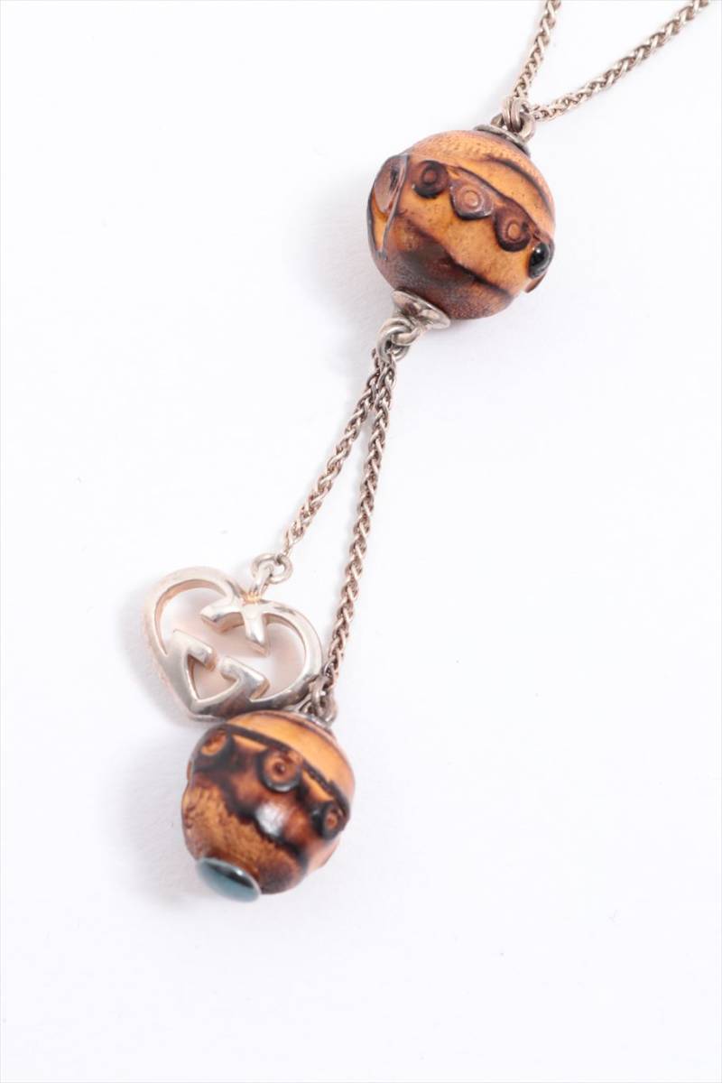 GUCCI　グッチ　バンブー　ハートネックレス　AG925　10.8ｇ