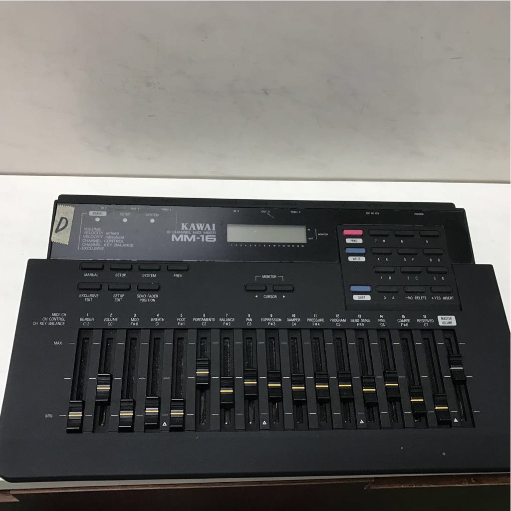 希少 KAWAI MM-16 MIDIミキサー シンセサイザープログラマ Kawai 16