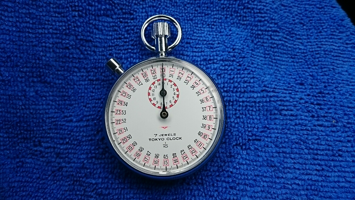 ☆希少 TOKYO CLOCK 東京時計 ストップウォッチ 7JEWELS 7石 動作品