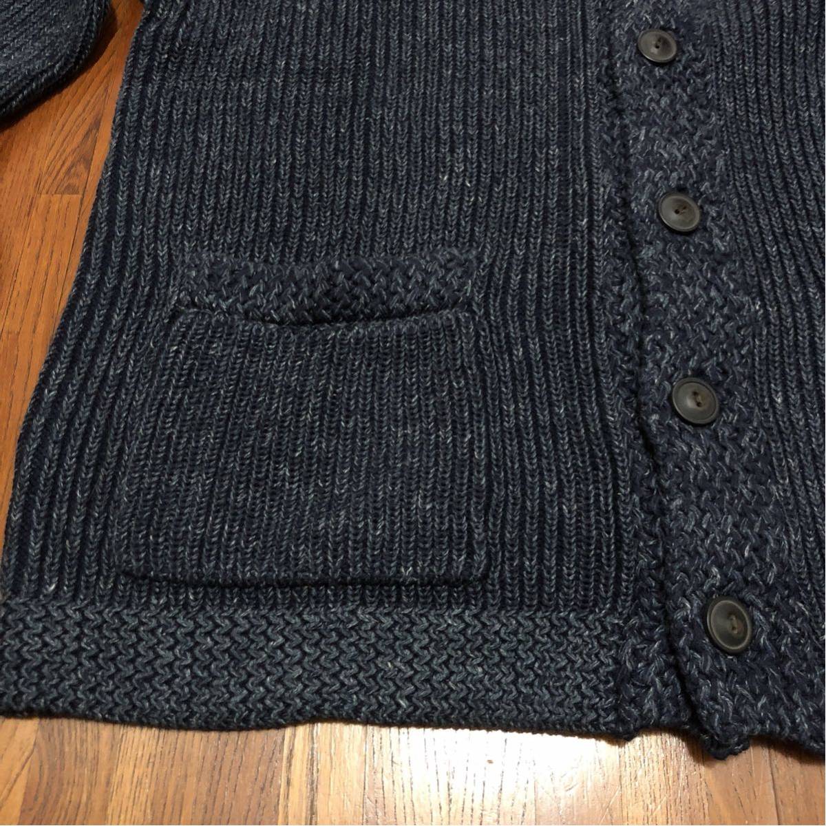 新品 Denim&Supply インディゴショールカラーカーディガン Mサイズ 