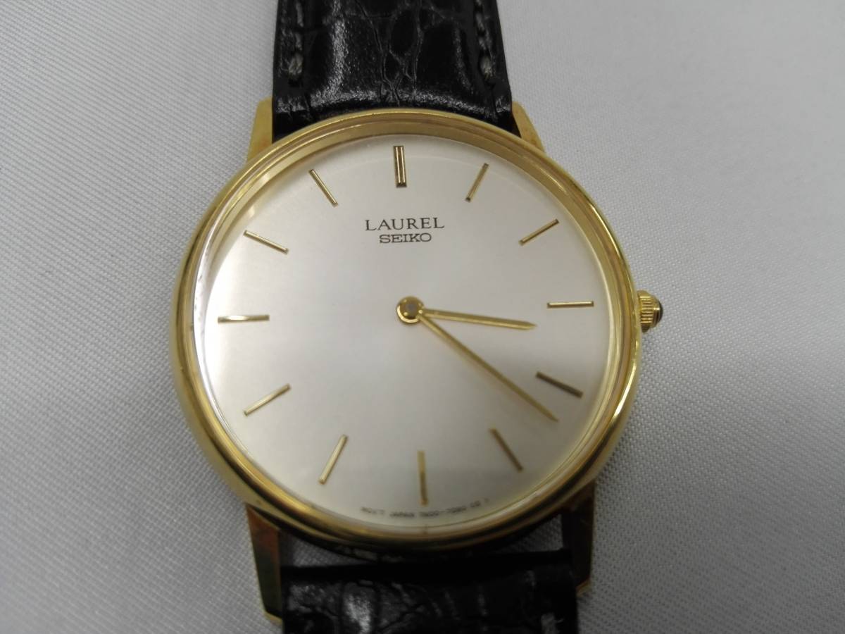 セイコー ローレル LAUREL 18KTケース K18 メンズ 腕時計 7N00-7830 