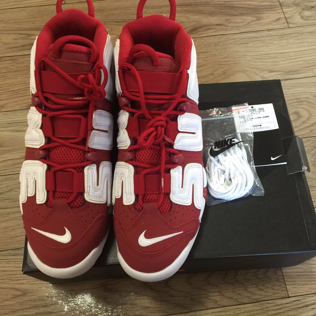 【大得価，限定セール】 ナイキ x シュプリームエアモアアップテンポ 27.5cm(27.5cm)｜売買されたオークション情報、yahooの商品情報をアーカイブ公開 - オークファン 27.5cm