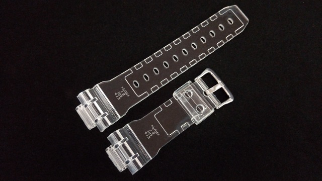 ■Gショック G-SHOCK カスタム用　透明スケルトン ベルト・ベゼルセット GW-M5610 G-5600E GW-S5600 対応■送料無料■