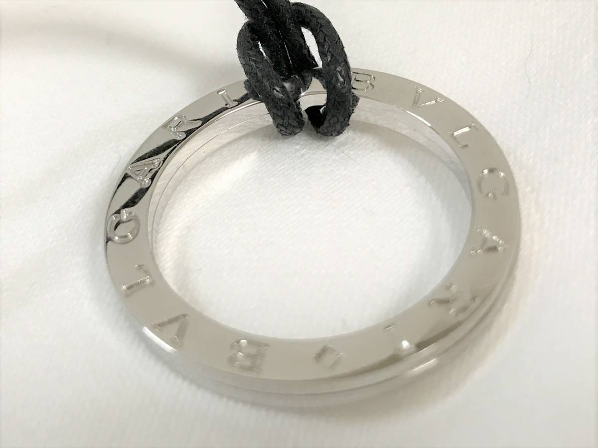 ◆BVLGARI　ブルガリ　B-zero1　キーリング　ペンダントトップ　ネックレスひも付き◆美品◆を555