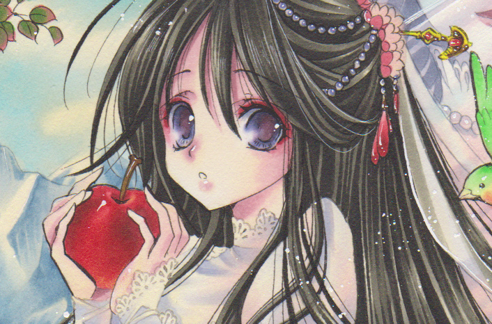 同人手描きイラスト・オリジナル 『白雪姫』 Snow White(手描き