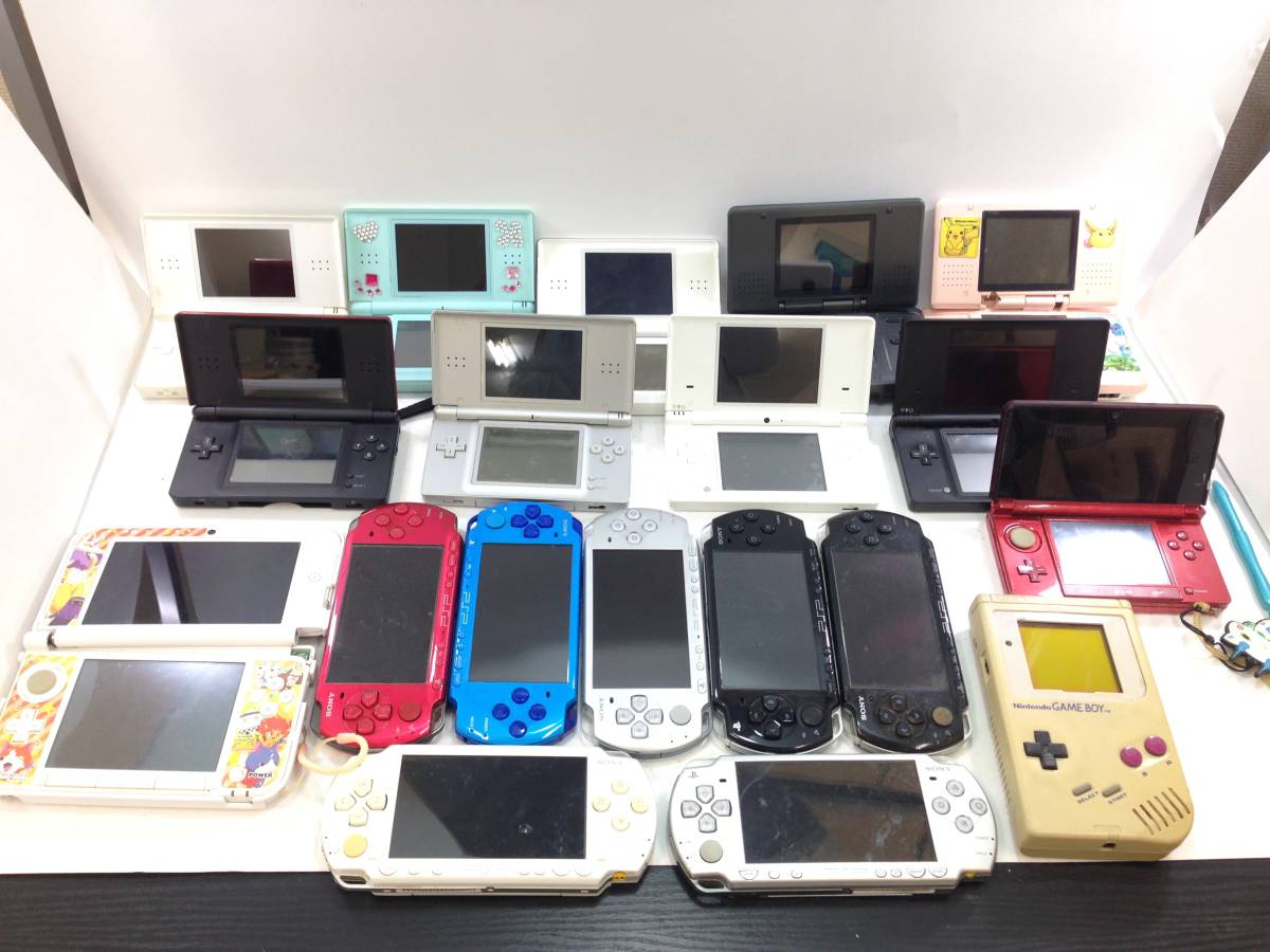 1151】1円～小型ゲーム機 大量 19台セット PSP/DS/DS Lite/DS i/GB/3DS 