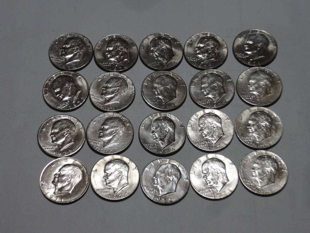 アメリカ　1ドル硬貨　42枚　　硬貨　セット アメリカ アイゼンハワー 20枚 硬貨 1ドル USA 1ドル硬貨 1ドル