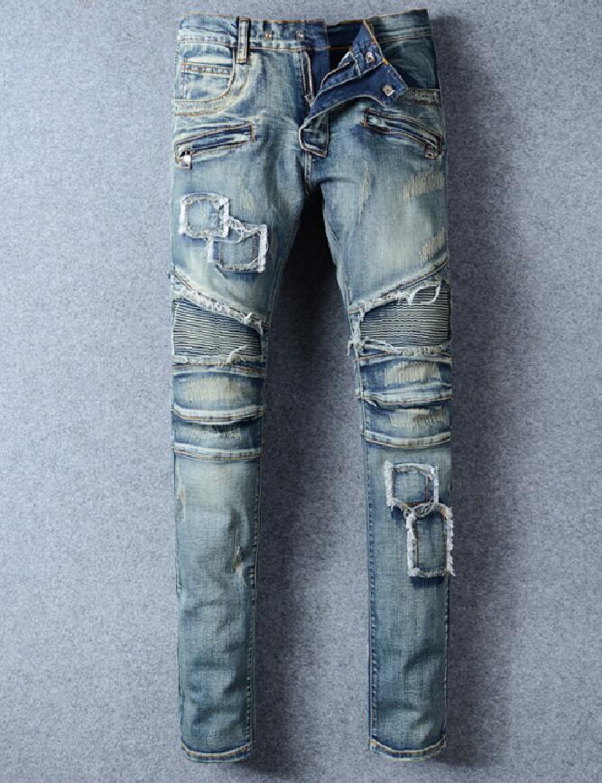 BALMAIN バルマン ダメージ加工 OUTNET THE バイカーデニム⁄ダメージ