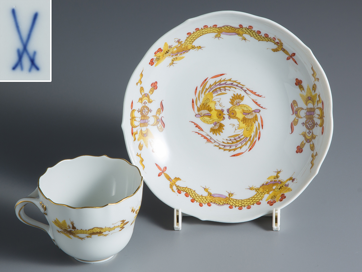 ドラゴン マイセン イエロー マイセン（Meissen） コーヒーカップ 