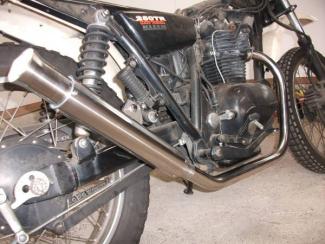 250TRマフラー 60パイ ファネルタイプ ステンレス 250TR 