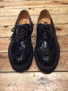 新品未使用 国内正規品 イングランド製 trickers トリッカーズ エナメル レザーシューズ ブラック 6-5