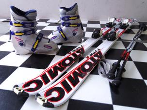 子供用カービングスキーセットATOMIC 140cm+ブーツ 24.0cm★チューン済み_1