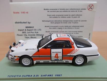 ミニカー Bizarre 1/43 Toyota Supra Safari 1987 Bizarre 1/43 ☆ トヨタ スープラ 3.0I #4 サファリラリー 1987 ☆ 美