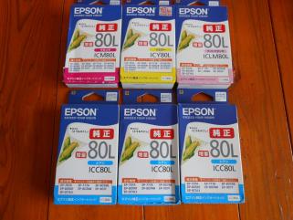 【純正】EPSON　IC-80L　4色計6箱　期限切れ